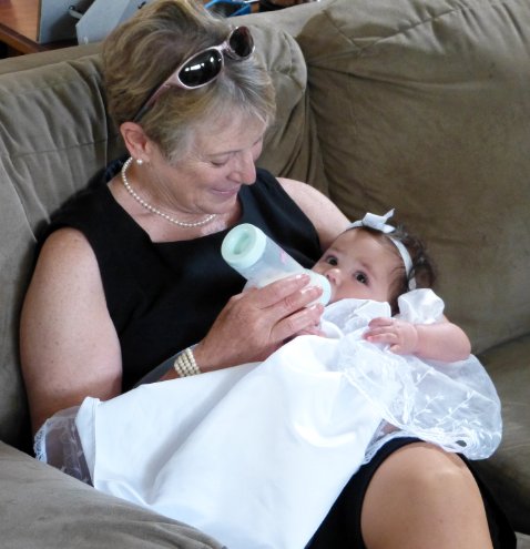Grammy feeds Julia